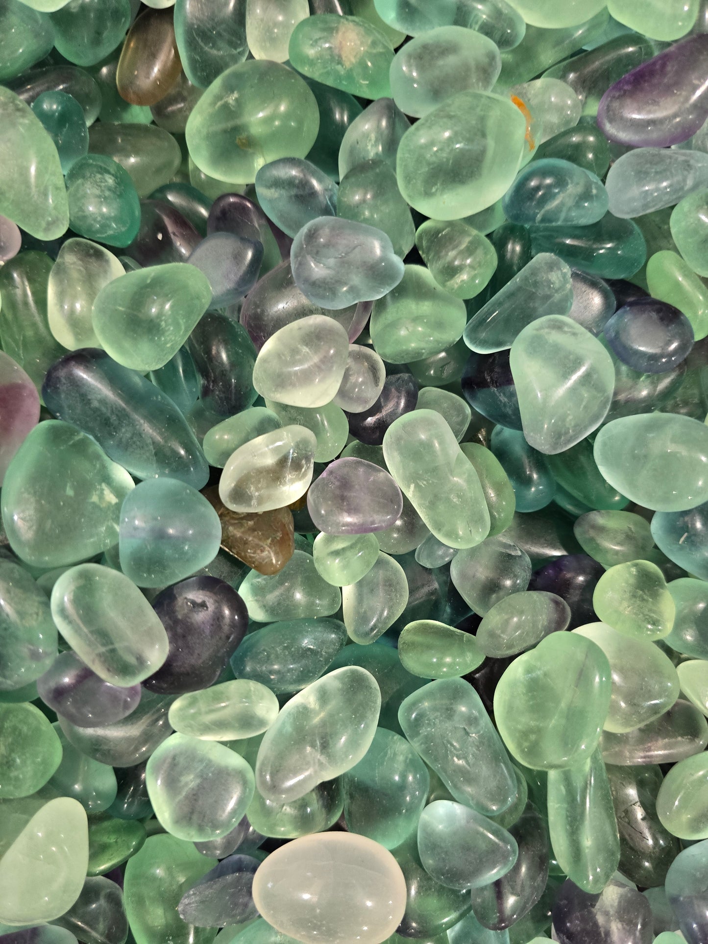 Fluorite tumbles $35 p,kg