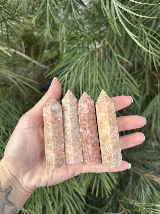 Orchid Calcite Towers Small $30 P,KG