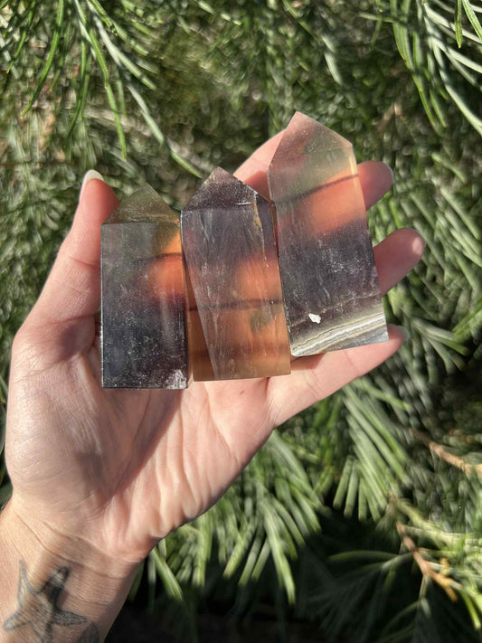 Chocolate Fluorite Towers Small $40 P,KG